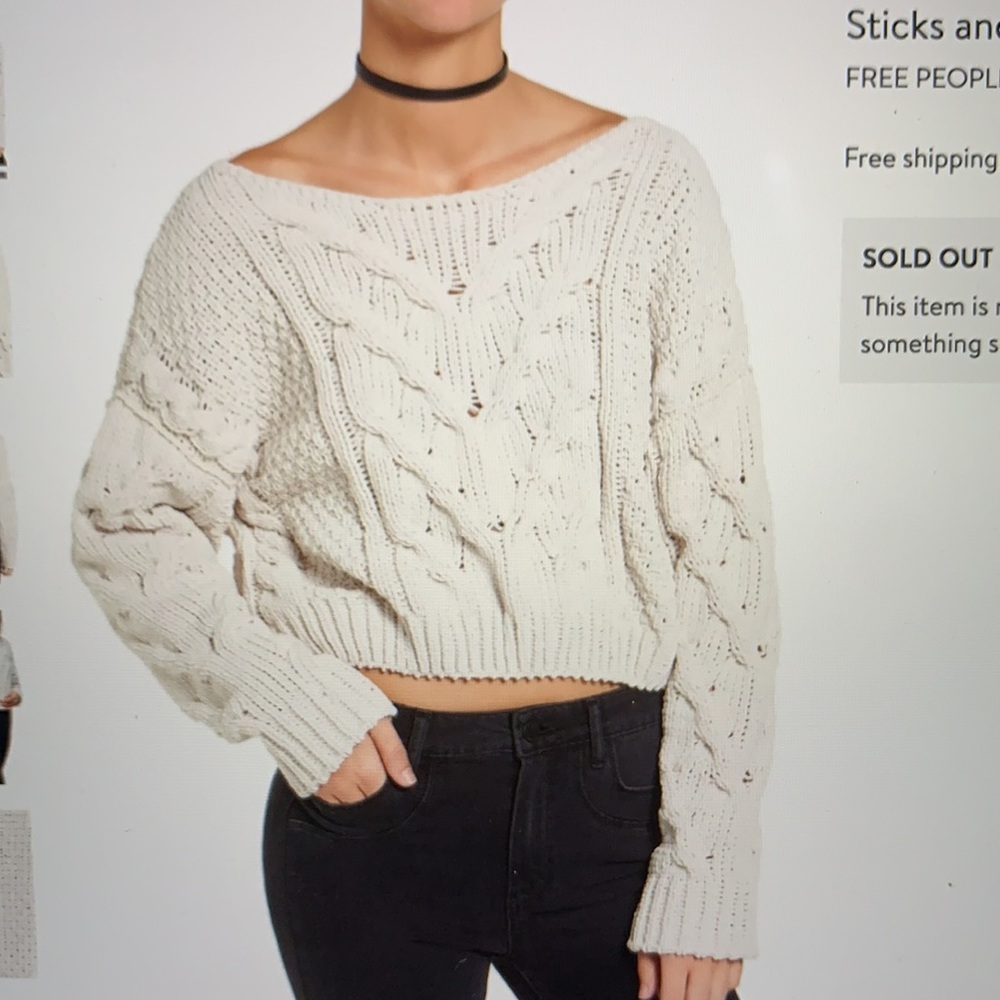 Free People Sticks & Stones Crop Sweaters